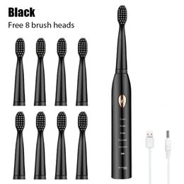 Toothbrush Ultrasonic Sonic Electric Toothbrush Rechargeable Tooth Brushes Adult Timer Brush Washable Electronic Whitening Teeth Brush 230403