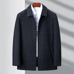 Men's Jackets Jacket Spring And Autumn Executive Business Cadre Lapel For Men Wool Coat Dad Overcoat