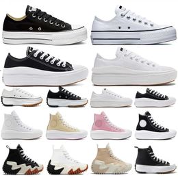 Canvas Designer Casual Shoes High Low Platform Sole Mens Trainers Classic Black White Womens Walking Work Out Sneakers 2024