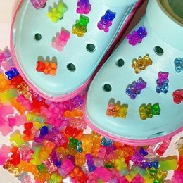 Shoe Parts Accessories 50/100 Pcs GummyBears Croc Charms Accessories Woman Original Jeans Clogs Pendant Designer Ornaments Croc Fit Pins Pack Wholesale 230403