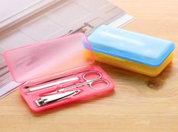 Nail Care Tools Manicure Sets Nail Clippers Nail Scissors Tweezer Manicure Pedicure Set Travel Grooming Kit 4pcsset 5058713