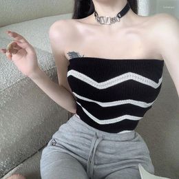 Women's Sweaters Summer Short Top Sexy Crop Knit Vest Korean Slim Bottom Outside Wear Small Tank