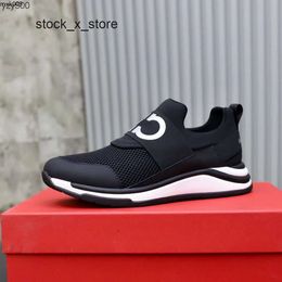 luxury Feragamo Genuine Race jkhiy Designer Sneaker Leather Mesh PO8E pointed toe Casual Runner Outdoors are US38-45 Shoes mxk SYWB