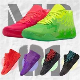 With Box New Men Basketball Shoes MB.01 Melo Ball Sneakers Buzz City Rick Rock Ridge White Red Blast Chaussures Zapatos