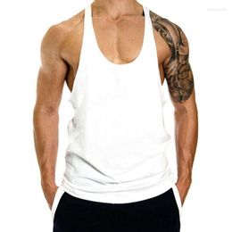 Men's Tank Tops Summer Men's Cotton Solid Colour Sports Gym Breathable Sexy Exercise Wear Alone Or Layered Inside Sleeveless Classic Vest