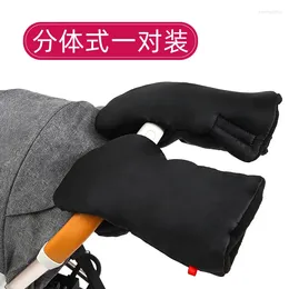 Stroller Parts Baby Warm Gloves Autumn Winter Windproof And Cold With Wool Thickened Children's Handle Hand Cover