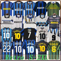 Inter finals Soccer jerseys 2009 MILITO BATISTUTA SNEIJDER ZANETTI 10 11 02 03 08 09 MILAN Retro Pizarro Football 96 99 Djorkaeff Baggio RONALDO long sleeve Ronaldo