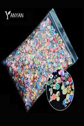 Whole New 1pack Nail Art 3D Fruit Flowers Feather Design Tiny Fimo Slices Polymer Clay DIY Beauty Nail Sticker Decorations1888513