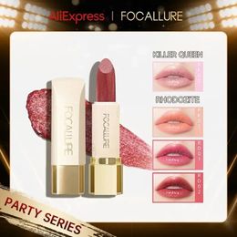Lipstick FOCALLURE Glitter Lip Balm 8 Colours Shimmer Lips Plumper Moisturising Long Lasting Waterproof Care Makeup Cosmetics 231102