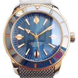 U1 Top AAA Bretiling Luxury brand Super Ocean Marine Heritage 57 Watch Two Tone Date B01 Calibre Automatic Mechanical Movement Index 1884 Watch CmnX Men Wristwatches