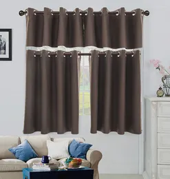 Curtain Living Room Blackout Curtains Fabric Shading Short Roman Style Kitchen Drapes