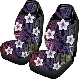 Car Seat Covers White Floral Tribal Pattern Drive Cover 2pc Aztec Style Decor Accessories Universal Fit Sedan Van Truck Cushion