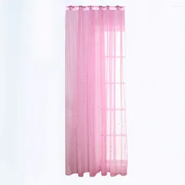 Curtain Exquisite Window Beautuful Voile Curtains For Home Bedroom Living Room (Pink 100x270cm)