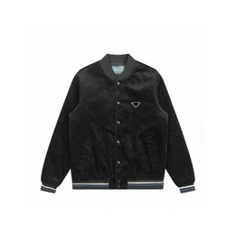 Luxury Brand Mens Jackets Designer Metal Triangle Coat Thickened Baseball Coats Fashion Youth Loose Coat Single Breasted Jacket Casual Jackets Coat Tops Clothes