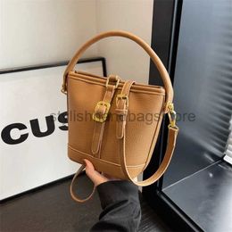 Shoulder Bags Pu Leader Soulder Bag Bucket Vintage Bag Women's Handbags Women's Handbags 2023 Trend Designer Luxury Messengerstylishhandbagsstore