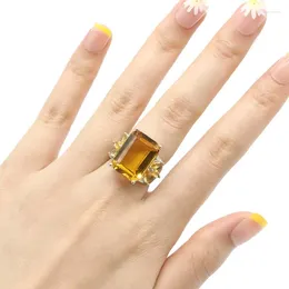 Cluster Rings 6.9g 925 SOLID STERLING SILVER Ring Eye Catching Golden Citrine Rich Blue Violet Tanzanite Wholesale Drop