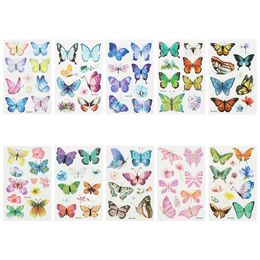 Temporary Tattoos Butterfly Temporary Tatoos Body Stickers Fake Tattoo Birthday Party Favour Supplies Decor for Boys Girls Toddler Teens Z0403