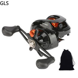 Baitcasting Reels GLS Lightweight Spool 6.3 1 Gear Ratio Baitcasting Fishing Wheel Baitcasting Reel 8kg Max Drag Saltwater High Speed Fishing Reel 230331