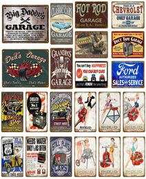 2021 Funny Designed Rod Garage Decor Vintage Metal Tin Signs Classic Car Motor Battery Tools Wall Art Plate Shabby Chic Painti9306284