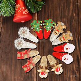 Hair Accessories Children's Christmas Hairpin Cute And Festive Charming Side Clip Glittering Trend