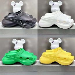 Women Sandal Slipper Beach Slide Chaussures Shoe Female Round Head Shallow Mouth Open Toe Solid Color Continuously Empty Front Empty Daily Casual Slippers