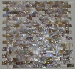 Wallpapers Natural Strip Colorful Shell Mosaic Tile Mother Of Pearl Kitchen Backsplash Bathroom Background Wall Paper Decorative Tiles