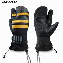 Ski Gloves Five Finger Design Winter Ski Sport Gloves Snowmobile Snow Glove Waterproof Snowboard Gloves with Windproof Warm and Comfort 231102