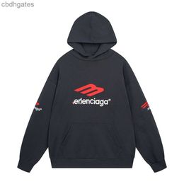 Letter Hooded Balenciiaga Embroidered Couple Hoodies Label High-quality Hoodie Large Icon Sweater Men Women's Version b Family Paris Fashion 6BKQ