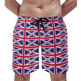 Men's Shorts British Flags Board Summer Vintage Flag Cute Short Pants Male Sports Fitness Quick Dry Pattern Swimming Trunks