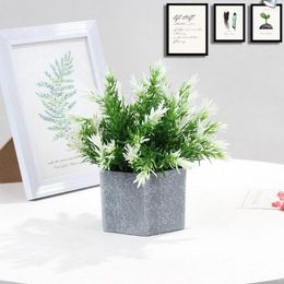 Decorative Flowers Tea Table Artificial Plant Bonsai Fake Flower Potted For Indoor Living Room Decoration