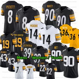 8 Kenny Pickett George Pickens 90 TJ Watt Football Minkah Fitzpatrick Jersey Joey Porter Jr Franco Najee Harris Troy Polamalu Pat Freiermuth Cameron Heyward Bettis