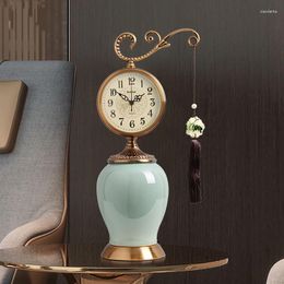 Wall Clocks Battery Luxury Clock Bedroom Metal European Vintage Hall Stylish Desktop Horloge Home Decorating Items YY50WC