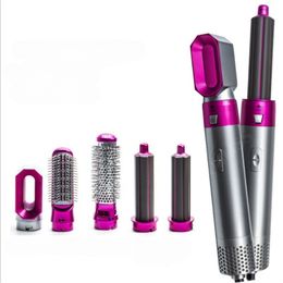 British Plug Five in One Hot Blower Electric Comb Negative Ion Straight Hair Brush Air Ceramic Curling Iron Rotating Hair Straighteners D 7 Curlg Rotatg eners