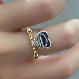 Lies Jewellery Rings T S Body Sterling Sier Love Fashion Version Casual Arrow Heart Piercing Womens Ring tiffanyismss terling ier iffanyisms