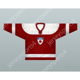 Custom JAPAN NATIONAL TEAM HOCKEY JERSEY NEWTop Stitched S-M-L-XL-XXL-3XL-4XL-5XL-6XL