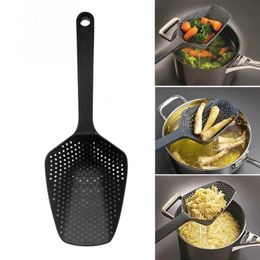 Large Nylon Strainer Scoop Colander Kitchen Accessories Gadgets Drain Veggies Water Scoop Gadget Cooking Tools Black