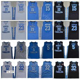 North Carolina Tar Heels College Vince Carter Jerseys 15 Michael 23 Luke Maye 32 Nassir Little Basketball Jerseys 5 Black Blue White