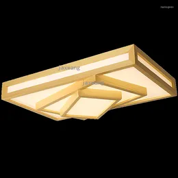 Ceiling Lights Nordic Wood Light Loft Decor Geometric Art Design Led Dining Room Lamp Bedroom Living