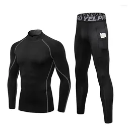 Men's Thermal Underwear Termal Sets Men I Collar Winter Lon Jons Termo Compression Sweat Quick Dryin Clotin