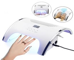 80W 2IN1 UV LED Nail Lamp Nail Dust Collector Machine 36 LEDs Dryer Manicure With Two Powerful Fan Dust Suction2129926