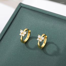 Stud Earrings 2023 Trend Butterfly For Women Fashion Piercing Zircon Woman Earring Cute Jewelry Stainless Steel Gift
