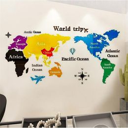 Wall Stickers 2023 Art Decoration Mirror Acrylic Color Sticker 3d Large Office Living Room Home Decor Poster