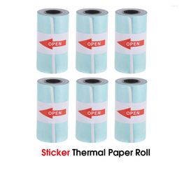 3/6 Roll Printable Sticker Paper Thermal Self-adhesive 57 30mm For Printer PeriPage A6 PAPERANG P1/P2