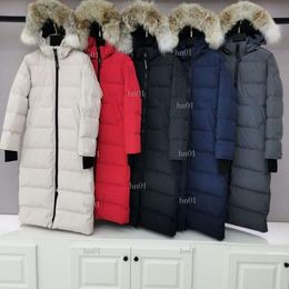 Womans Parkas Puffer Coat Canda Gooses Long Coats Winter Classic Goose Pattern Jackets Designer Womens Down Jacket903