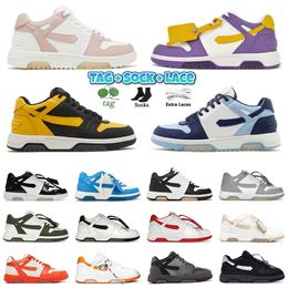 luxury top Quality out of office sneaker women mens shoes designer shoes Black White Celadon Purple Yellow Mint Orange Lilac Navy Grey White OOO Low Tops Calf Leather
