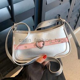 Shoulder Bags Sweet Cool bags Fairy Core Zipper Pu Leader Soul bags Women's Silver Black Bagcatlin_fashion_bags