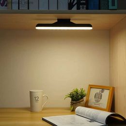 Desk Lamps Desk Lamp Hanging Magnetic LED Table Lamp Chargeable Stepless Dimming Cabinet Light Night Light For Closet Wardrobe Q231104