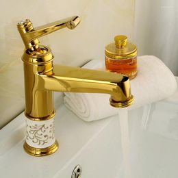 Bathroom Sink Faucets All Copper Ceramic Water Faucet And Cold Mixing Basin Border Mixer Taps