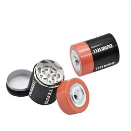 Smoking Pipes Manufacturer's Direct Sale Creative Battery Moulding Metal Smoke Grinder with 3 Layers