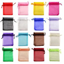 Jewellery Pouches 3000Pcs/Lot 7x9cm Small Organza Bags Wedding Party Favour Gift Bag Nice Charms Drawstring Packaging Sacks &